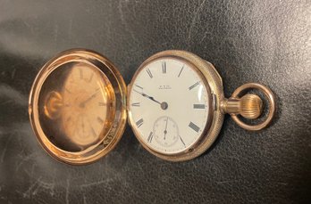 Mens Vintage Waltham Pocket Watch . Gold Filled .