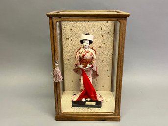 Asian Doll In Wood Case