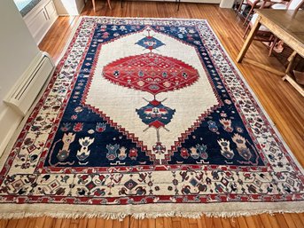 Authentic Turkish Hand Knotted Wool Rug, Appraised For $1,300 (8'10'x12'3')