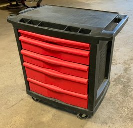 5 Drawer Rubbermaid Rolling Tool Cart