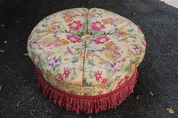 Large Tufted Asian Inspired 38' Ottoman