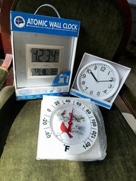 ALL NEW La Crosse Atomic Wall Clock, Simple Wall Clock And Thermometer With Birds