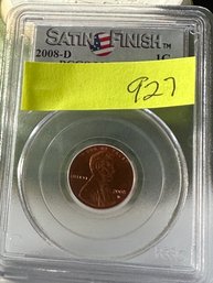 Lincoln Memorial Reverse  1C 2008 D  MS68RD SATIN FINISH  PCGS