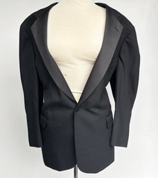 A Vintage Silk Tuxedo Jacket  And Cummerbund By Brooks Brothers, Size 48