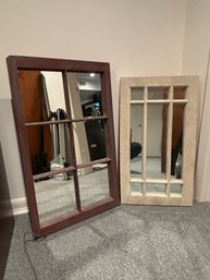 Pair Of Window Wall Mirrors