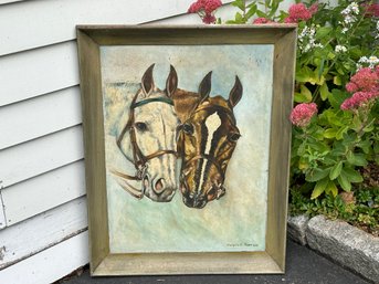 Antique Signed Marjorie G Sessions Original Horse Painting