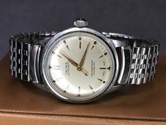 Beautiful Vintage OLMA Mens Automatic Watch - Swiss Made - Waterproof - SWISS MADE - GREAT VINTAGE LOOK !