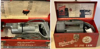 Milwaukee Sawzall, Milwaukee Jig Saw & Kennedy Kits Metal Tool Box (T) COLLAGE