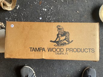 VINTAGE UNMADE TAMPA WOOD PRODUCTS HOBBY HORSE IN ORIGINAL BOX