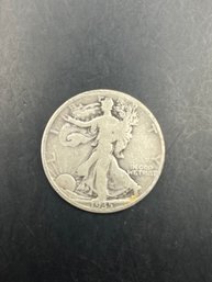 1935 Walking Liberty Silver Half Dollar