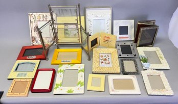 Table Lot Of Picture Frames