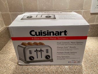 Cuisinart 4 Slice Classic Metal Toaster New  In Box