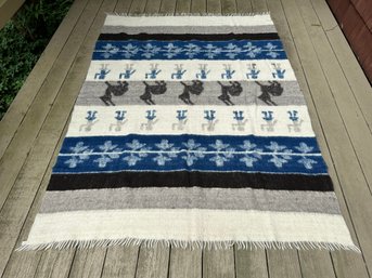 Wool Blanket, Hand Loomed In Guatemala