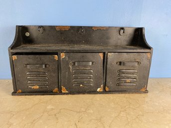 Rustic Vintage Hanging Locker Shelf