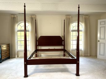 A Quality Four-Post Queen Bed In Cherry