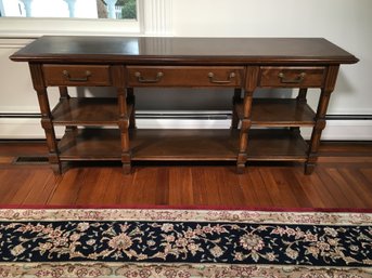 Very Nice ETHAN ALLEN Sofa / Console Table - Leave As Is ? Paint It ? Overall Great Table - High Quality !