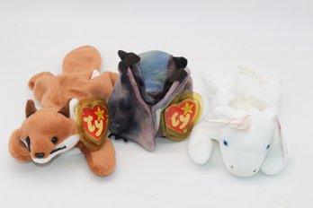 1993 Mystic, 1996 Sly, 1998 Batty TY Beanie Babies