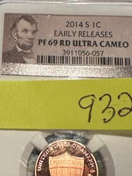 UNION SHIELD 2014S 1 C EARLY RELEASES PF 69RD ULTRA CAMEO  NGC