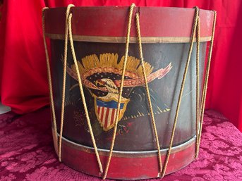 Reproduction Civil War Paint-Decorated Snare Drum- 19'