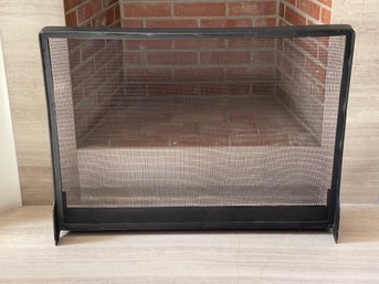 Black Mesh Fireplace Screen