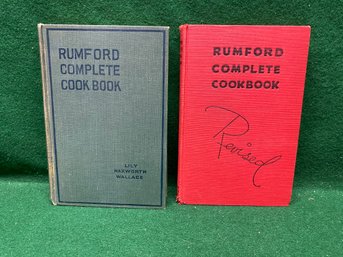 Rumford Complete Cook Book (1931) And Rumford Complete Cook Book Revised (1936). Both In Excellent Condition.