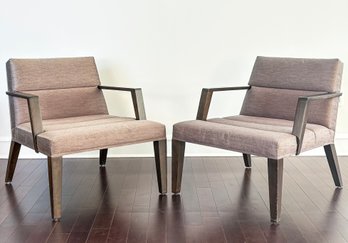 A Pair Of 'Elana' Lounging Arm Chairs By The Bright Chair Company