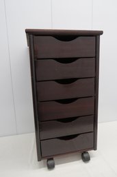 Wooden 6 Drawer Utility Cart