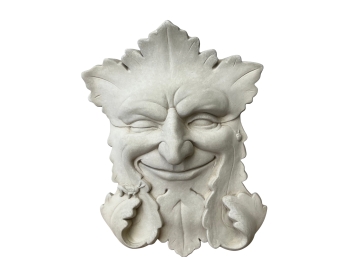 Signed George Carruth 2000 Cast Stone 'Garden Smile' Wall Hanging