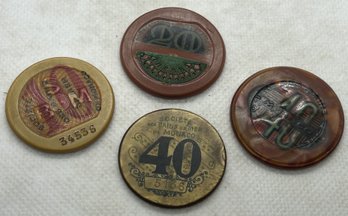 Original 1930s SOCIETE DES BAINS MONACO Bakelite Gambling Chips