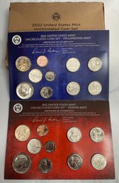 2022 United States Mint Uncirculated Coin Set Denver And Philadelphia