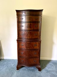 A 6 Drawer Mahogany Veneer Narrow Chest