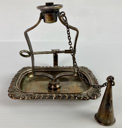 Vintage English Silver Plated Candle Holder