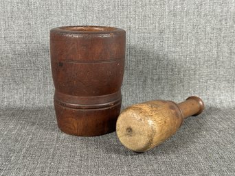 A Primitive Vintage/Antique Mortar & Pestle