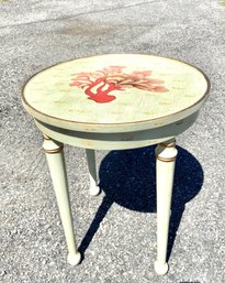 Gorgeous Hand Painted Round Sturdy Wooden Table