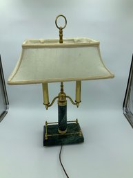 Vintage Lamp With Green Marble Base