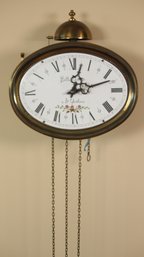 BELLE EPOQUE A ST. GHISLAIN BRASS WALL CLOCK