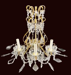 Sparkling Italian Made Crystal Sconce Chandelier