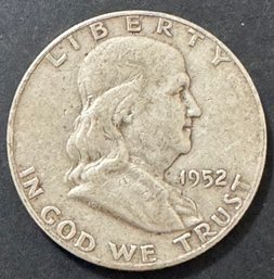 1952-D Benjamin Franklin Silver Half Dollar