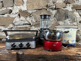 An Assortment Of Countertop Kitchen Appliances
