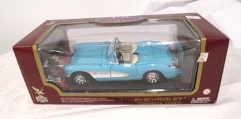 Road Legends Collection Blue Chevy Corvette  1957 1:18 Die Cast Car New In Box