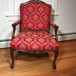 (2 Of 2) - Beautiful Carved Louis XV French Style Armchair - Upholstery In Excellent Condition - NICE CHAIR !
