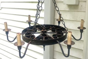 Vintage Wrought Iron Chandelier