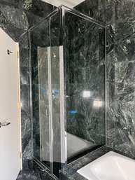 A 38' Chrome And Glass Shower Enclosure - Bath3