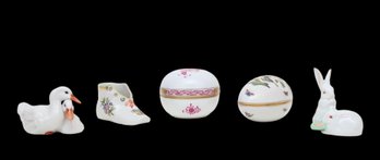 5 Pcs Of  Vintage Herend Porcelain