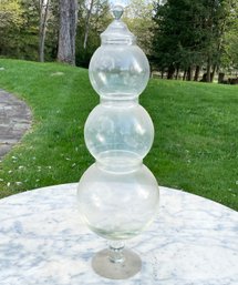 A Large Vintage Glass Apothecary Jar