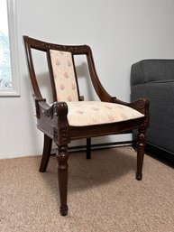 A Vintage Carved Mahogany Accent Chair