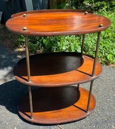Vintage Mahogany Three Tier Side Table