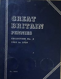 Great Britain Pennies Collection #3 Album With Coins!