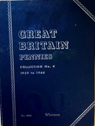 Great Britain Pennies Collection Album #4 With Coins!