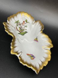 Herend Hungary- Hand Painted Trinket Tray .